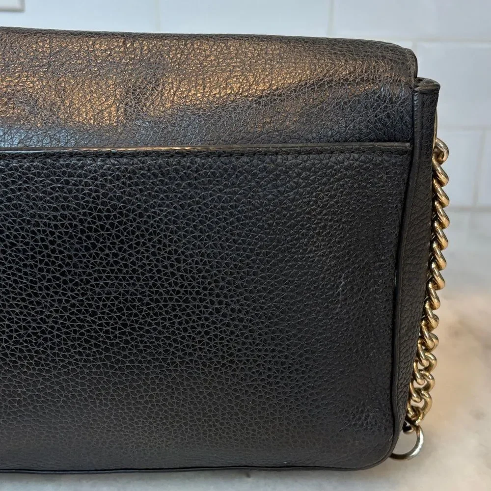 Michael Kors Bag Crossbody Purse Handbag Vanna Medium Pebbled Leather Chain Bag